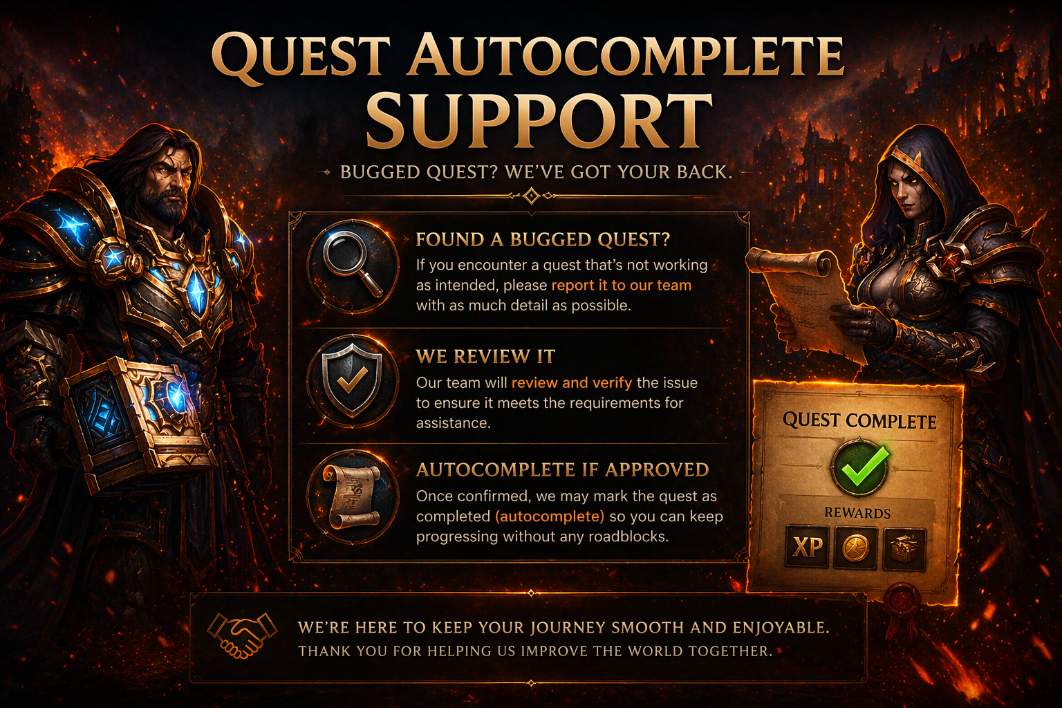 Quest Issue Support Update